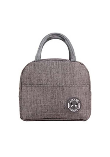 Padalink Gri Isı Ve Soğuk Saklama Çanta - Öğrenci Öğle Yemeği Çantası, Piknik Ve Bento İçin Oxford Kumaşlı Termal Çanta Gri