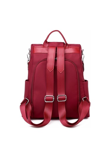 Kırmızı Yogodlns Nakış Dragonfly Su Geçirmez Sırt Çantası Kadın Oxford Omuz Çantası Rahat Seyahat Sırt Çantası Sırt Çantası Kırmızı