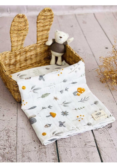 Salyangoz Çok Amaçlı Müslin Örtü Battaniye Çok Renkli