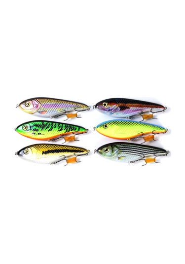 Yuntech01 15 Cm Abs Yumuşak Yem Sazan Balığı İçin Suda Dikenli 81g Stripe Bass Modeli