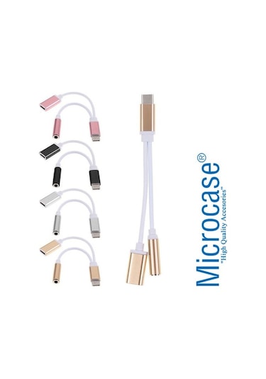 Oneplus 6T Type-C Usb C 2In1 Şarj + Kulaklık Dönüştürücü