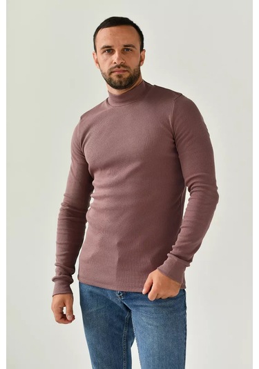 Tlg Çizgili Balıkçı Yaka Kazak 172987186 Kahve