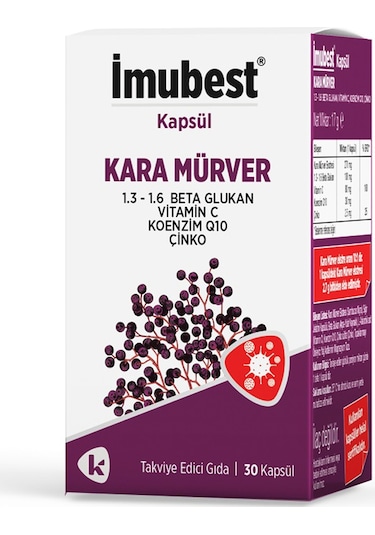 Imubest Kapsül Kara Mürver 30 Kapsül