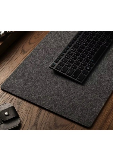Oyun Mouse Pad Büyük Keçe Sümen Klavye Mat Masa Koruyucu 3mm Antrasit Renk 80x40cm