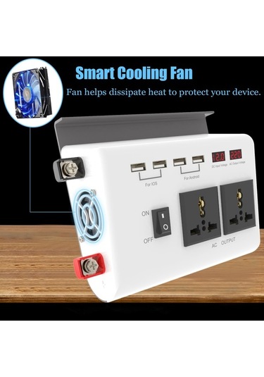 Dancemonkey Araba Güç İnvertörü 300w Dc 12v-ac 220v Dönüştürücü