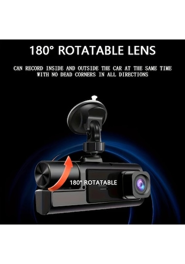 Dashanshop Çift Kameralı Araç Kamerası 1080p Ön 480p Arka Geniş Açı Gece Görüşü Dijital Ayna