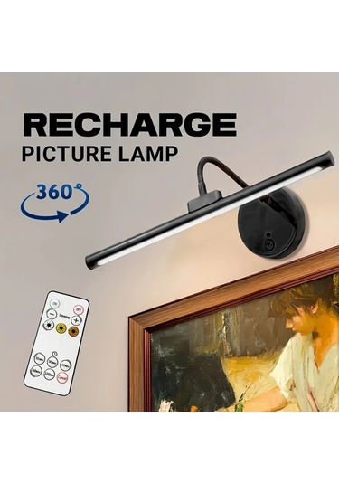 Globalbloom 1 Adet Amıll Akıllı Led Masa Lambası Uzaktan Kumandalı, 3000k-6000k Renk Sıcaklığı, Usb Şarjlı, Siyah