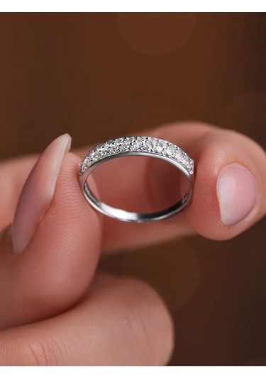 Lucente İnce Дорожка Yüzüğü, 925 Ayar Gümüş 181207372 Gümüş