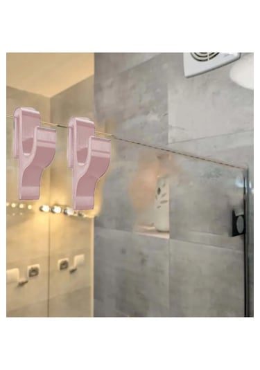 Cama Geçmeli Tek Taraflı Duşakabin Askısı 2 Adet Bej