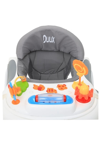 Duux Plano Oyuncaklı Müzikli 3 Kademeli Örümcek Bebek Yürüteci Beyaz Gri Beyaz