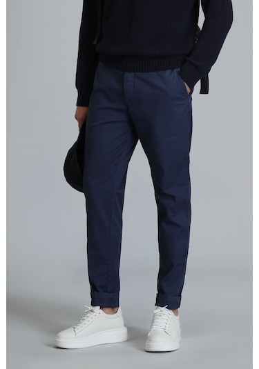 Lufian Tom Smart Erkek Chino Pantolon Slim Fit Lacivert Lacivert 111190313100200 Lacivert