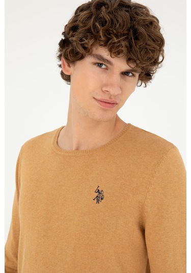 U.s. Polo Assn. Erkek Camel Melanj Kazak /triko 50293505-vr122 Camel Melanj