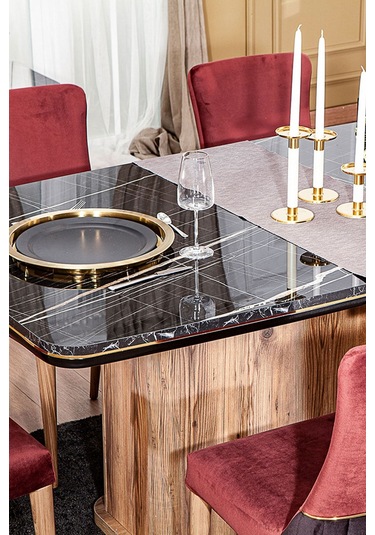 Modalife Demre 180x100 Sabit Yemek Masası Ceviz