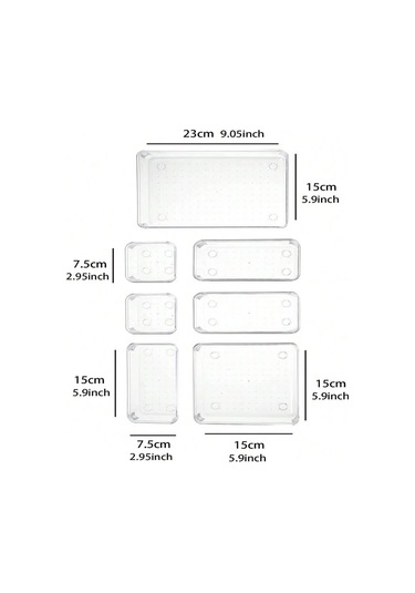 Sabit Masa Çekmecesi Düzenleyici Set Plastik Banyo Depolama Çok Renkli