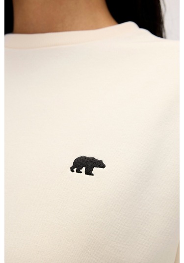 Bad Bear Basic Kadın Sweatshirt 23.04.12.001-c108 Beyaz