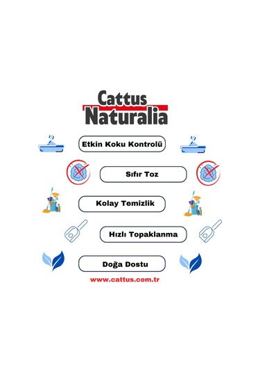 Cattus Naturalia Ceviz Kabuğundan Yapılmış Doğal Kedi Kumu 6 x 6 L