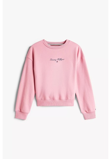 Kız Çocuk Regular Kalıp Nakış Logolu Sweatshirt - Pembe Mystic Pink