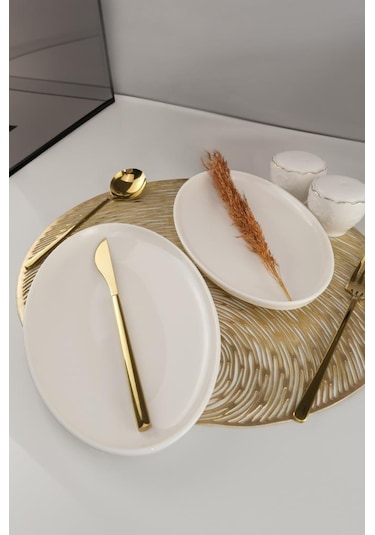 Digithome Semazen Porselen 2 Parça Kayık Servis Tabağı Seti 25 Cm - Tl4041130 C320.003