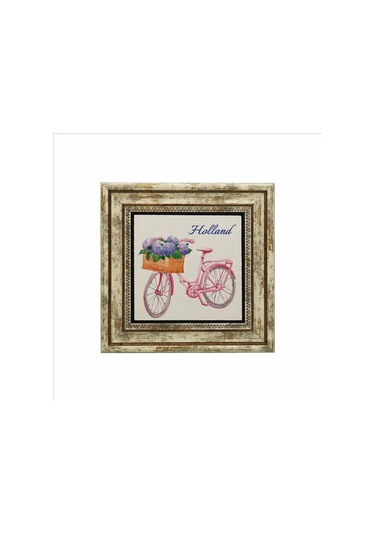 Hollanda Bisklet Görseli Baskılı Taş Tablo 25x25 596