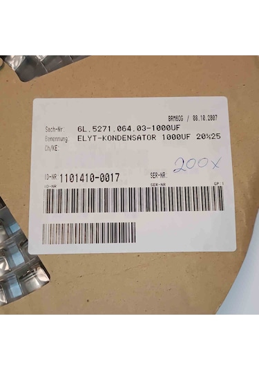 Ce1e102mwvang 1000mf 25v 12.5x15 Smd Kondansatör 25 Adet