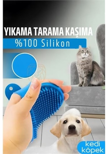 Modacar Hayvan Tüy Toplama Yıkama Kaşınma Silikon Fırçası