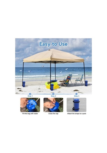 Artfulabode Up Torbası Torbası Teras Su Su Siyah Pop Kamp İçin Doldurma Çadırı Çadırı Çadır Ayak Ağırlıkları Ağırlık Bq Siyah