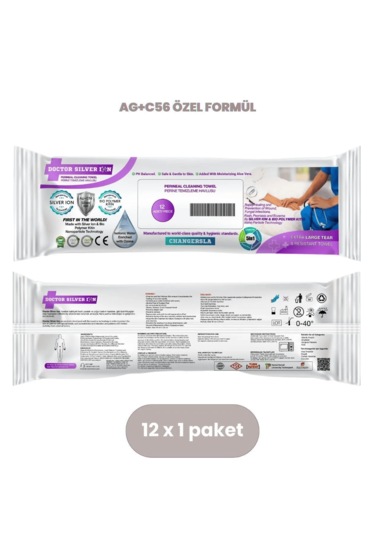Gümüş iyon & Biyopolimer Kitin Teknolojili 12'li Perine Temizleme