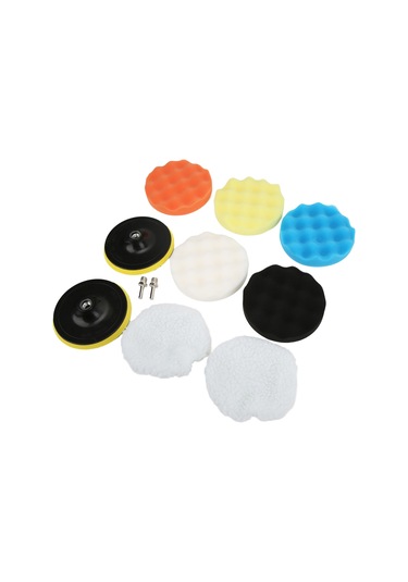 Moveevo 6 İnç 11 Parça Araç Cila Seti: Pnömatik/elektrikli Cila Makinesi İçin, Fiber-sünger Paspaslar, Hızlı Değişim Kanca-loop Tasarımı, Ayna Parlaklığı Artırır