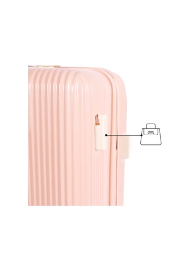 Biggdesign Moods Up Ön Bölmeli, Bardaklık Ve Usb Girişli Kabin Boy Valiz 20" Pembe