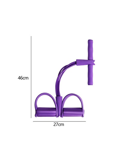 Dolıty Elastik Pedal Direnç Bandı Sit Up Karın Bacak Bel Mor Mor