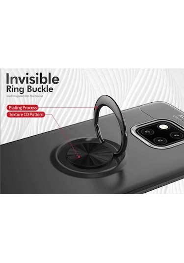 Huawei Mate 20 Pro Yüzüklü Manyetik Ravel Kilif 513799599