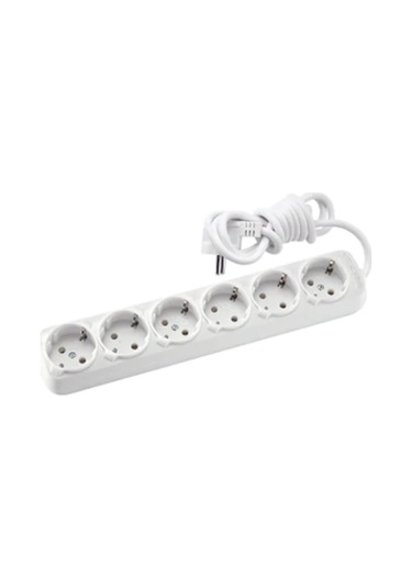 Altılı Elektrik Prizi 2 Metre Kablolu