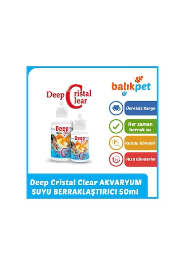 Deep Fix Cristal Clear Akvaryum Berraklaştırıcı Su Düzenleyici 50 ML