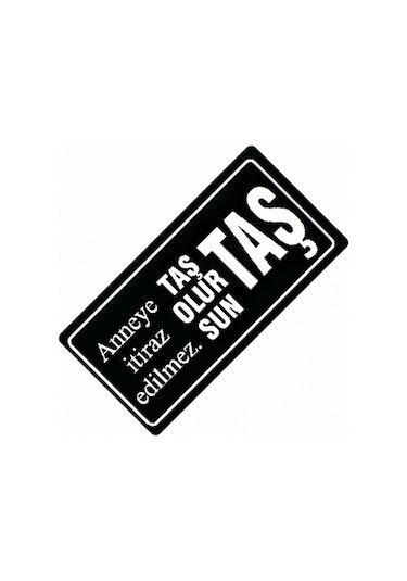 Anne Ye İtiraz Edilmez Yazılı Sök-tak-pratik Dekor Plaka