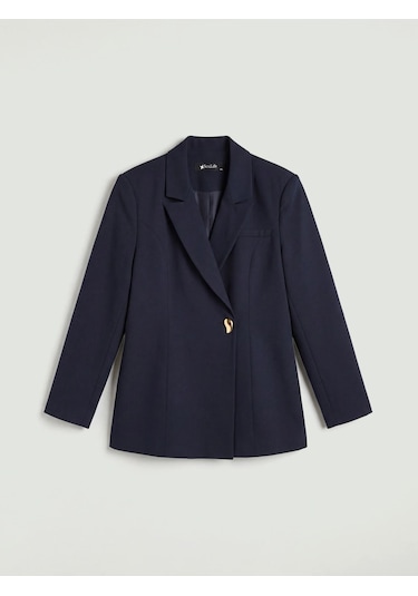 Lc Waikiki Lacivert Kruvaze Yaka Kadın Blazer Ceket