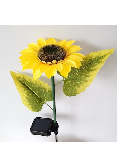 Geeksen Güneş Enerjili 1 Başlı Ayçiçeği Dekoratif Bahçe Aydınlatma - Su Geçirmez Dış Mekan Yol Patio Çim Lambası Çok Renkli