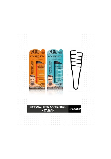 Fontenay Saç Pudra Toz Wax Matt Effect Ve Ultra Strong 20gr + Mucizevi Şekil Tarak 3'lü Set