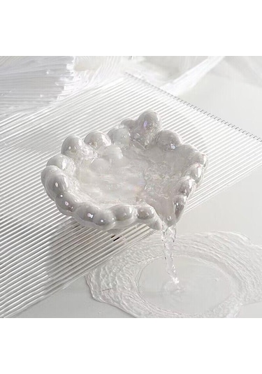 İnci 2024 Yeni Tasarım Sabun Tepsisi İskandinav Seramik Kabarcık Sabun Zarif Kutu Dre Tuvalet Sabunu Kutusu Otel Sabunluk 56970009