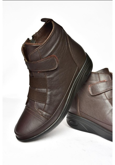 Fox Shoes R555001103 Kahverengi Hakiki Deri Comfort Ortopedik Taban Kadın Bot Kahverengi-hakiki Deri Kahverengi