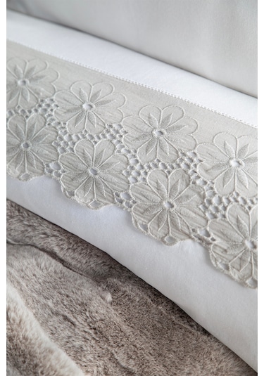 Apricitas Home Nolan Gri %100 Pamuk Çift Kişilik Nevresim Takımı Ve Artizan Yatak Örtüsü Seti Gri