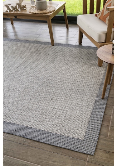 Konfor Sisalux 3092 Gri Jüt Tabanlı Modern Dokuma Kilim Sisal Hasır Halı Gri