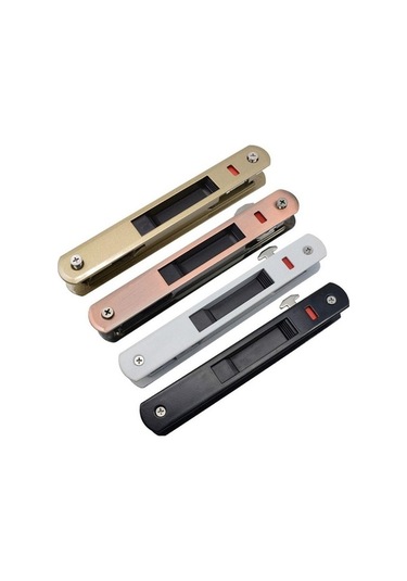 Pazly Kaliteli Çinko Alaşımlı Sürgülü Kapı Kilidi - Dayanıklı Pencere Mandalı Kapı Kolu Kilidi - Color 2 Çift Taraflı Kilit