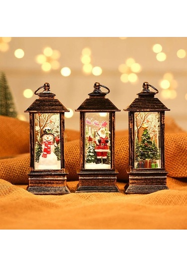 Novahub Yeni Yaratıcı Yağ Parlayan Noel Mum Masaüstü Lambası Lambası Lambası Gece Dekorasyon 20 Du 20