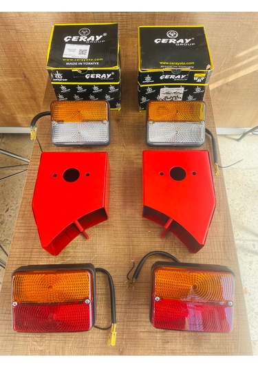 Massey Ferguson Tüm Traktörler Uyumlu Yarım Çamurluk Lambaları Ve Ayakları Komple Takım