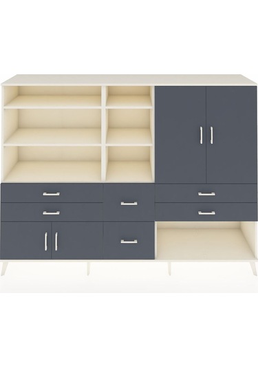 Hyperion Dolap 10 Raflı 6 Çekmeceli 4 Kapaklı 220x44x163 Aytaşı-a Aytaşı-antrasit Hyperion Dolap 10 Raflı 6 Çekmeceli 4 Kapaklı 220x44x163 Aytaşı-a Aytaşı-antrasit
