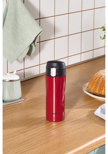 Karaca Pluton Çelik Sızdırmaz Termos Kırmızı 350 ml