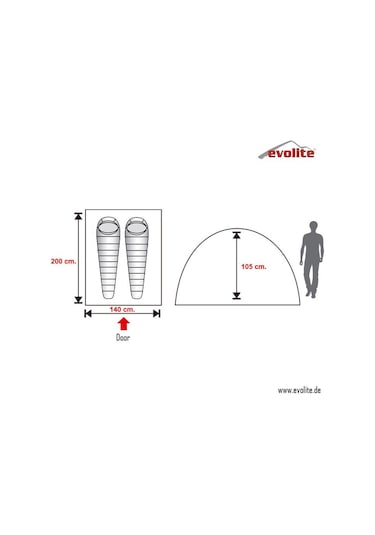 Evolite Trip Mono Dome 2 Kişilik Çadır Çok Renkli
