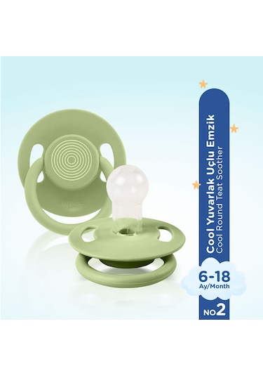 Wee Baby Cool Yuvarlak Uçlu Emzik No:2 Yeşil 6-18 Ay