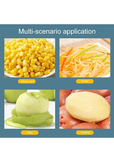 Sones Paslanmaz Çelik Manuel Mısır Harmanı Sebze Soyma Ve Tıraşlama Aleti, Model: Sj-16 Kablolu Saplı Mısır Planyası