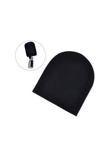 Xindoker Tek Kullanimli Siyah Mikrofon Fosforlu Koruyucu Kılıfı - Ktv U Tipi Konik Mikrofonlar İçin Rüzgar Ve Gürültü Engelleyici